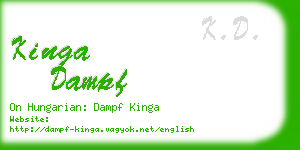 kinga dampf business card